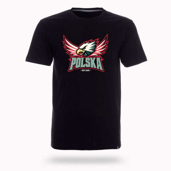 POLSKA – Koszulka Patriotyczna "Orzeł z Rozpostartymi Skrzydłami | EST. 1025"